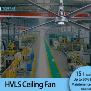 Ceiling Fan, HVLS, PMSM, IE5, 8ft, 110 V, Aluminum Alloy