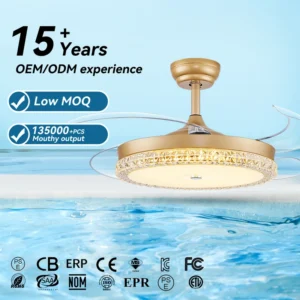 Ceiling Fan, LED, 100-240V, Iron+Plastic