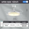 Ceiling Fan, LED, 100-240V, Iron+Plastic - view 6