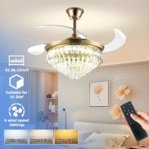 Ceiling Fan, LED, 22W, 42inch 48inch 52inch, BD-SJ02, DC Motor