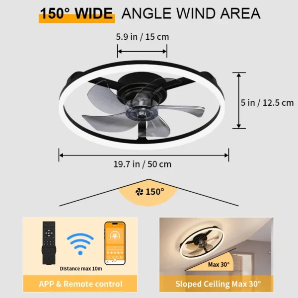 Ceiling Fan, LED, 3000-6500K, BLDC - view 4