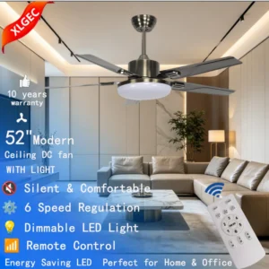 Ceiling Fan, LED, 6-Speed, DC Motor, 1400mm*1400mm*450mm