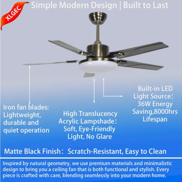 Ceiling Fan, LED, 6-Speed - view 2
