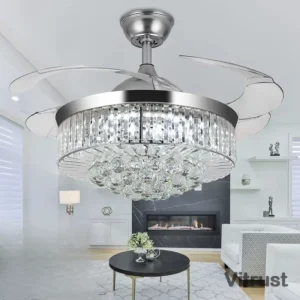 Ceiling Fan, LED, 8222-5, Ac Motor, Stainless Steel, 48 Inch