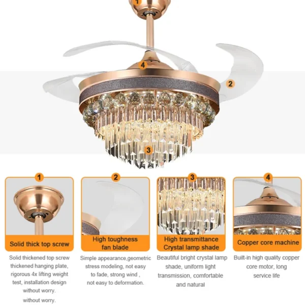 Ceiling Fan, LED, ABS - view 3