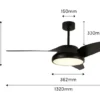 Ceiling Fan, LED, ABS, 6-Speed - view 3