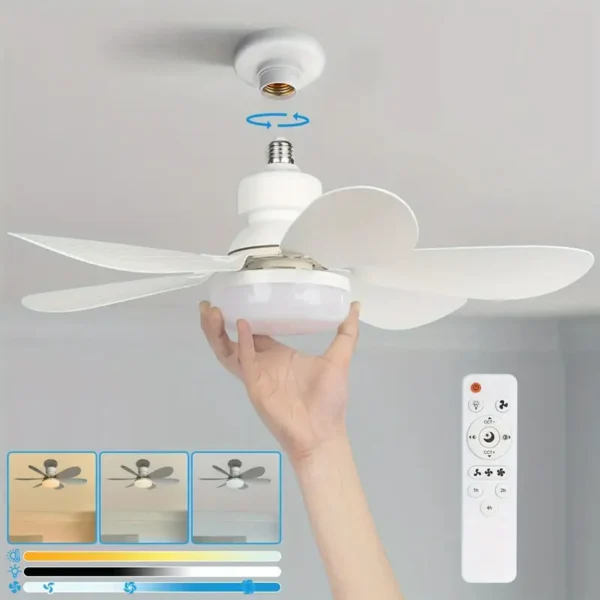 Ceiling Fan, LED, ABS, E27 - view 2