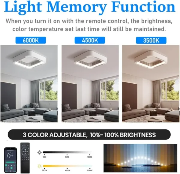 Ceiling Fan, LED, Copper - view 6