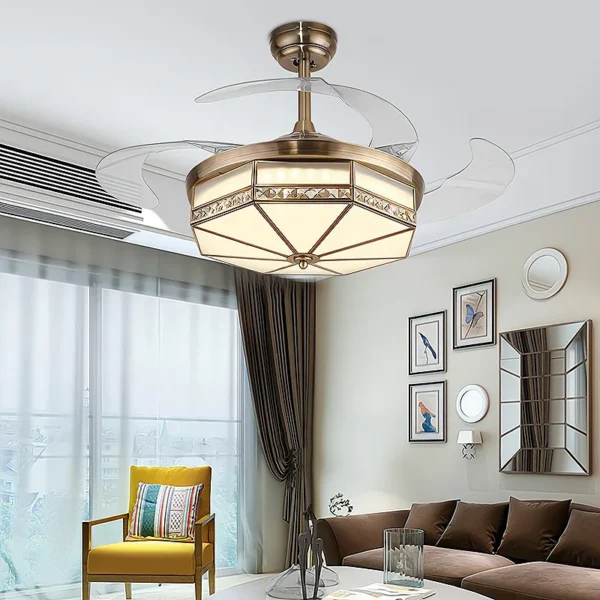 Ceiling Fan, LED, Copper+PC - view 2