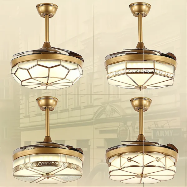 Ceiling Fan, LED, Copper+PC - view 3