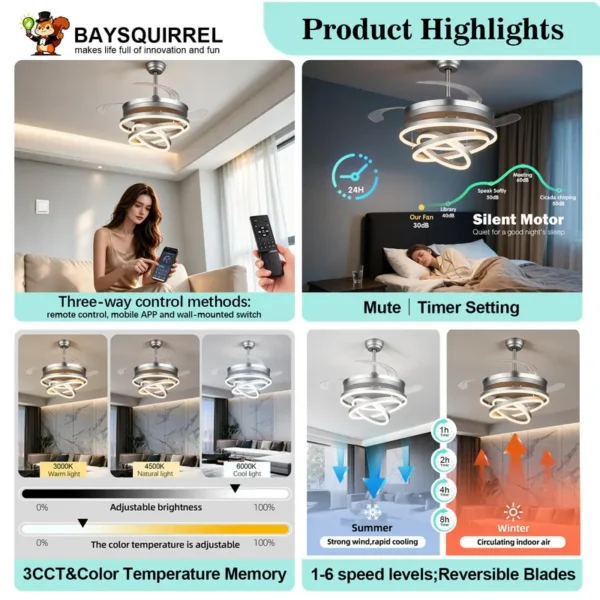 Ceiling Fan, LED, K-9313 - view 2