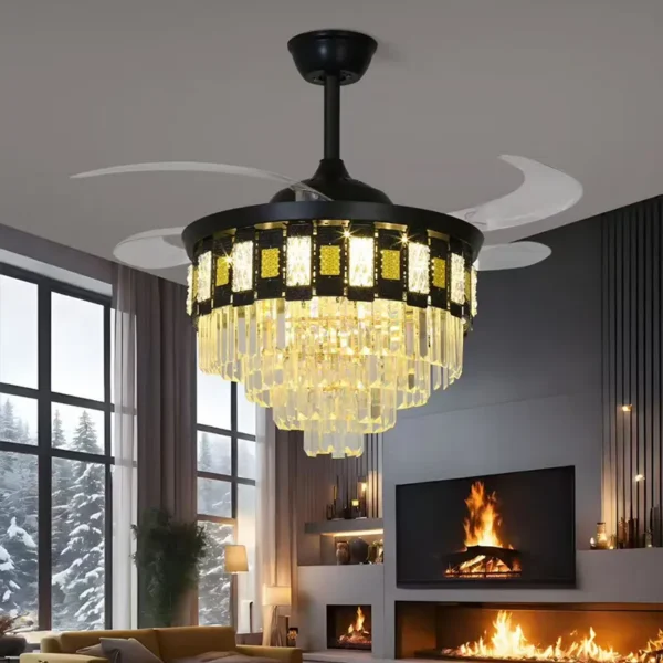 Ceiling Fan, LED, Metal + ABS +crystal, LX-FWL-0019 - view 2