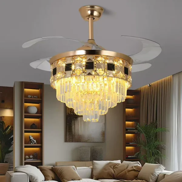 Ceiling Fan, LED, Metal + ABS +crystal, LX-FWL-0019 - view 3