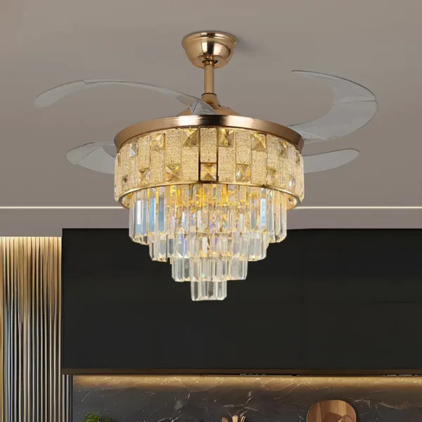Ceiling Fan, LED, Metal + ABS +crystal, LX-FWL-0019 - view 5