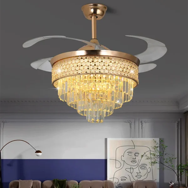Ceiling Fan, LED, Metal + ABS +crystal, LX-FWL-0019 - view 6