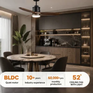 Ceiling Fan, LED, SA-52S001, Ceiling Mount, DC Motor
