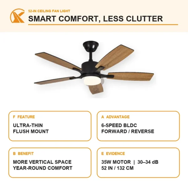Ceiling Fan, LED, XH-1304 - view 2