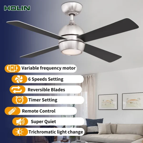 Ceiling Fan, Metal+Acrylic Blades - view 2