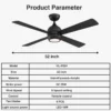 Ceiling Fan, Metal+Acrylic Blades - view 4