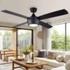 Ceiling Fan, Metal+Solid Wood - view 3
