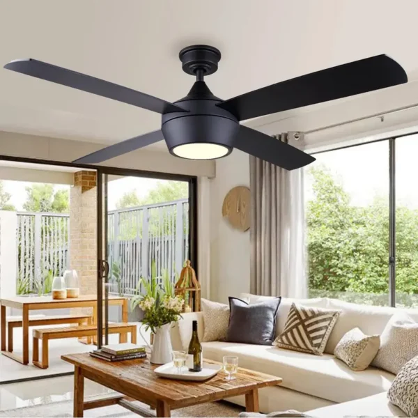 Ceiling Fan, Metal+Solid Wood - view 3