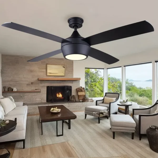 Ceiling Fan, Metal+Solid Wood - view 4