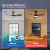Ceiling Fan, Metal+Solid Wood - view 5