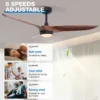 Ceiling Fan, Metal+Solid Wood, 6 Speed Choice - view 2