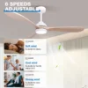 Ceiling Fan, Metal+Solid Wood, 6 Speed Choice - view 2