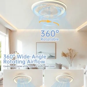 Ceiling Fan, Plastic, LED, 6-Speed