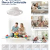 Ceiling Fan, Plastic, LED, 6-Speed - view 3
