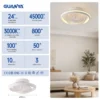 Ceiling Fan, Plastic, LED, 6-Speed - view 4