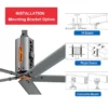 Ceiling Fan, RTFAN, 16ft, Aluminum - view 4