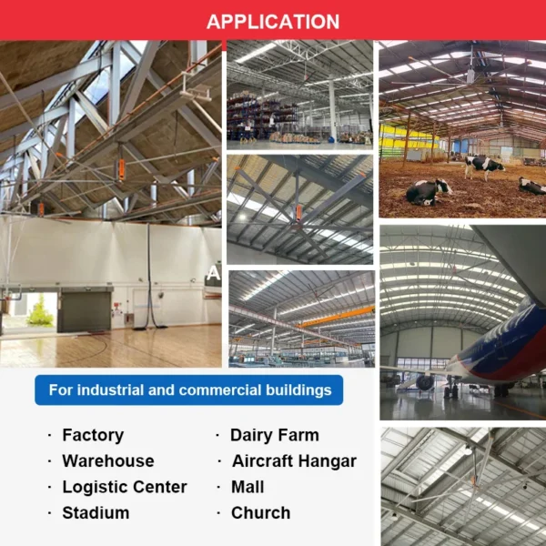 Ceiling Fan, RTFANS, 1.5kW, HVLS, 1800m2 - view 3