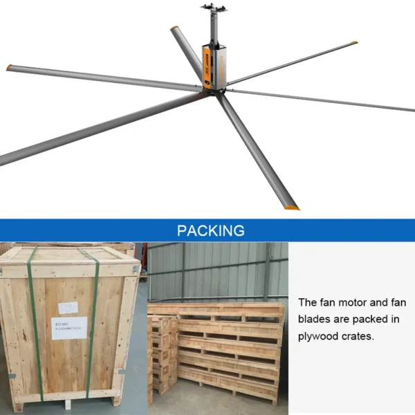 Ceiling Fan, RTFANS, 1.5kW, HVLS, 1800m2 - view 4
