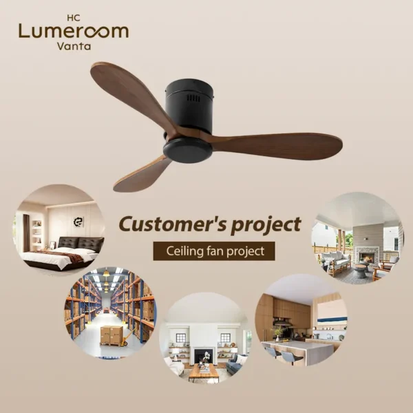 Ceiling Fan, USA, 35W, Solid Wood + Metal - view 4
