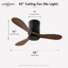 Ceiling Fan, USA, 35W, Solid Wood + Metal - view 5
