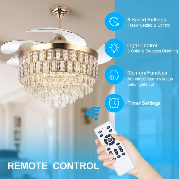Ceiling Fan, Y313, LED, K9 - view 4
