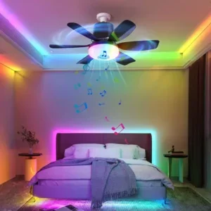 Ceiling Fans, ABS, RGB, LED, Ceiling Mount, LEC020, 220V