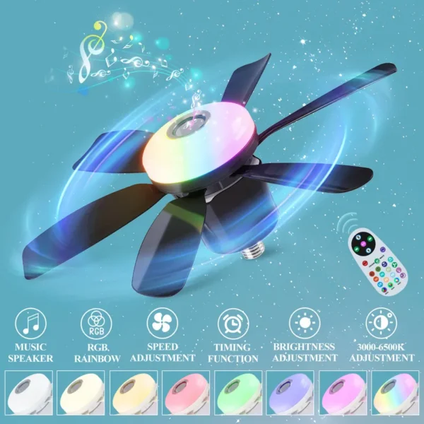 Ceiling Fans, ABS, RGB, LED - view 2