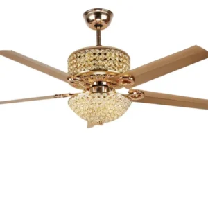 Ceiling Light with Fan, 52", 5-Blade, 6-Speed