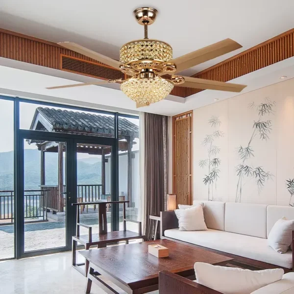 Ceiling Light with Fan, 52", 5-Blade, 6-Speed - view 2