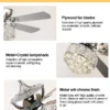 Ceiling Luxury Ceiling Fan, 110-240V, Metal - view 5