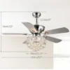 Ceiling Luxury Ceiling Fan, 110-240V, Metal - view 6