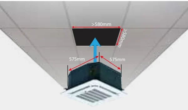 Ceiling Mounted Installation Fan, 300, CFM, 2.5kw, 4-pipe - view 4
