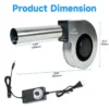 Centrifugal Blower, 11028, DC12V, 2A, BBQ - view 6