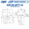 Centrifugal Blower, 230V, ACG2E120-AR77-23, HVAC - view 3