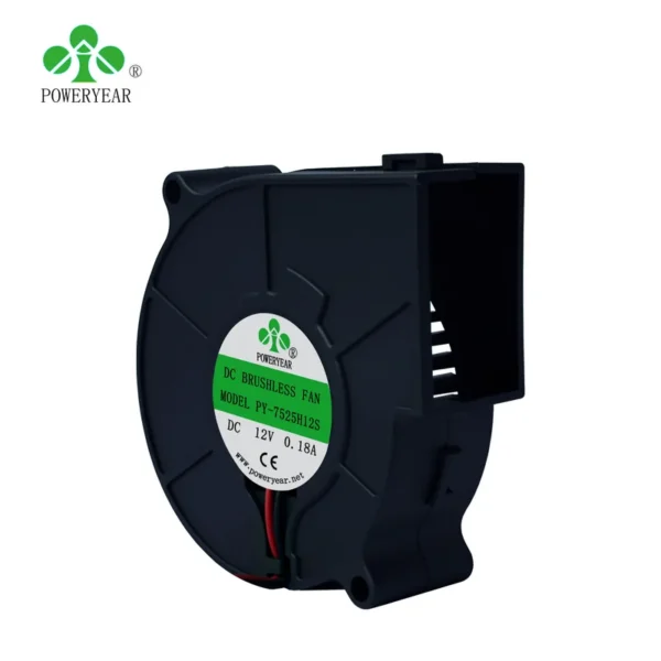 Centrifugal Blower, 7525, 12V, 70m, 75x75x25mm - view 2