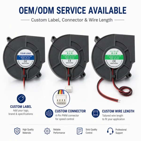 Centrifugal Blower, 9330, Plastic, 93x93x30mm, 12V/24/48V - view 3