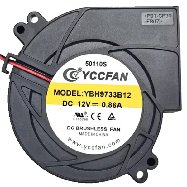 Centrifugal Blower, 97x97x33mm, 97mm, 9733, 12V - view 3